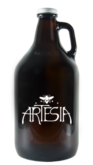 9212013 | 64 Ounce/Half Gallon Amber Growler