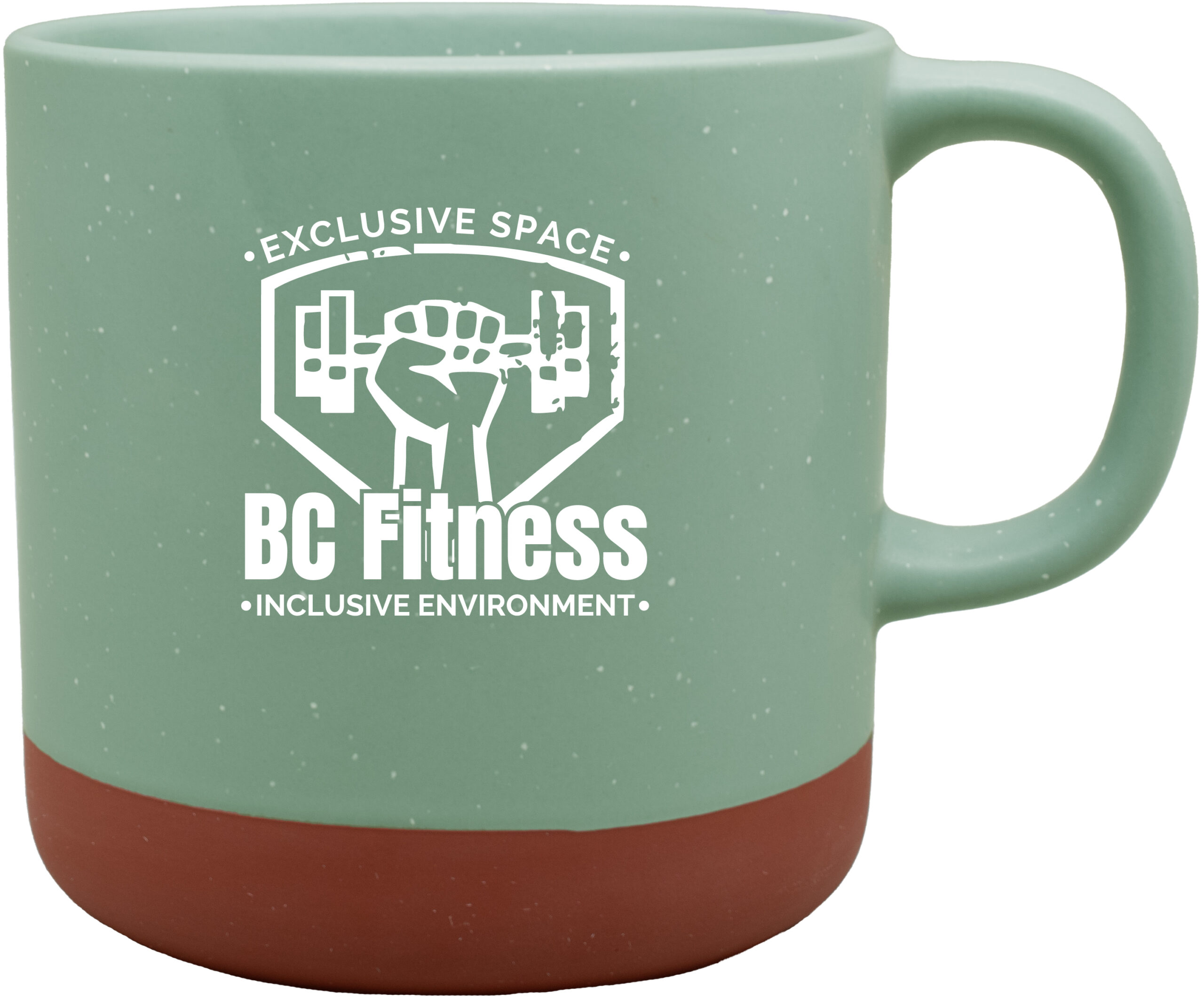 1910 | 12 Ounce Speckled Phoenix Mug with Unglazed Bottom - Image 6