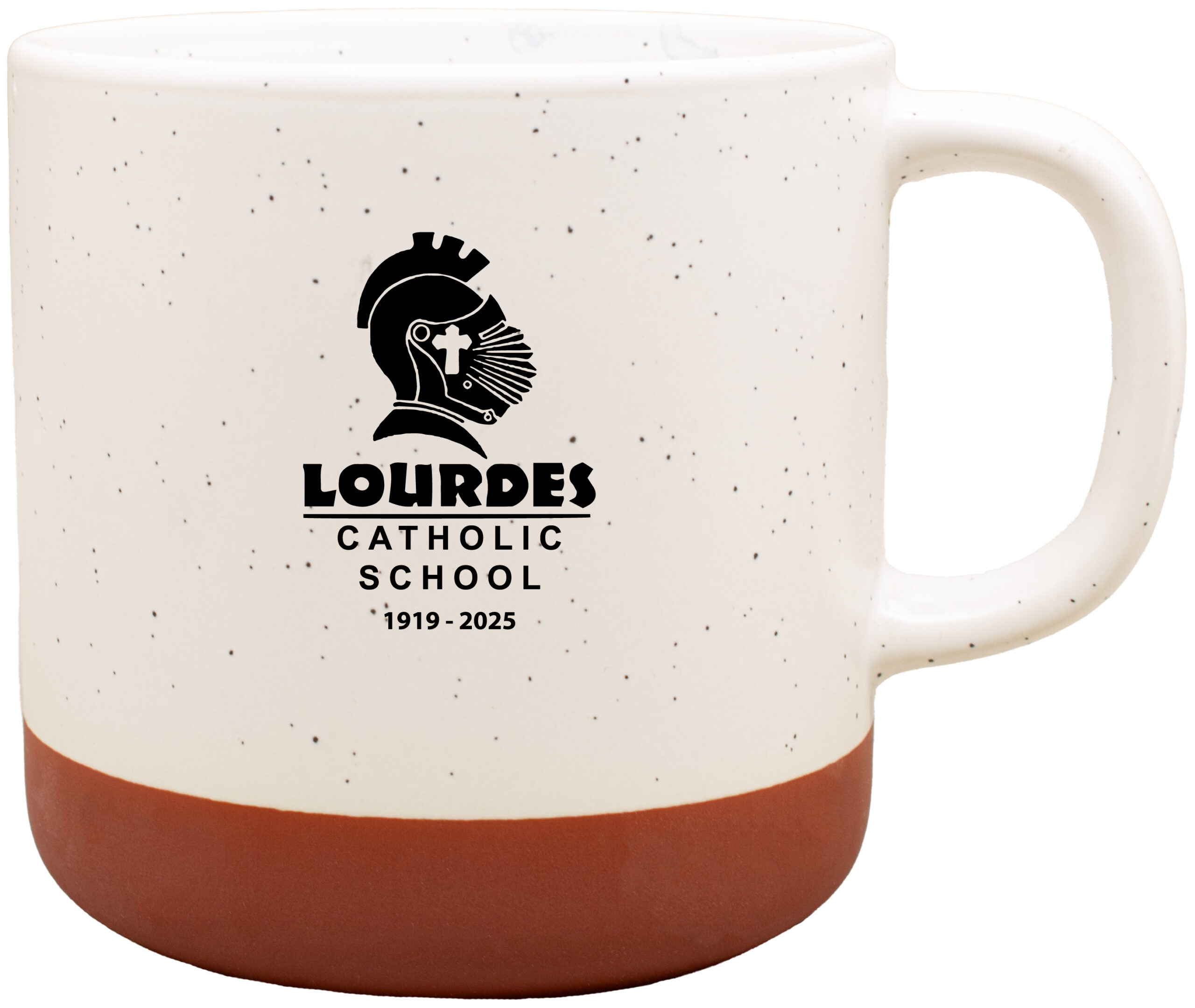 1910 | 12 Ounce Speckled Phoenix Mug with Unglazed Bottom - Image 2