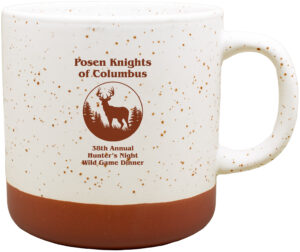 1910 | 12 Ounce Speckled Phoenix Mug with Unglazed Bottom