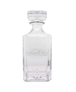 DC301S | Square 750ML Starburst Mold On Bottom and Top Decanter