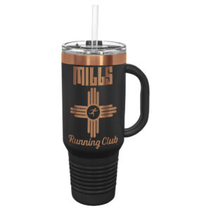 LTM7470 | 40oz Black Stainless Polar Camel Tumbler Black coated with Rose Gold