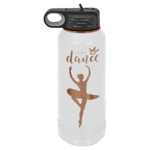 LWB241 -32oz Stainless Steel Polar Camel Water Bottle White Powder Coat/Rose Gold Plating