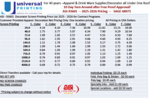 Contract Decorating - Screen Printing