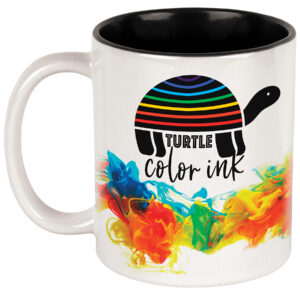 SM11BK | Two Tone White Out/Color In Full Color Ceramic Mug