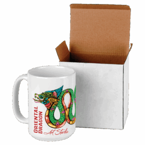 JMUG15WB | 15oz White Ceramic Mug with White Gift Box