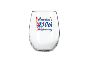 8303 | America's 250th Line | 15oz Stemless Wine Glass