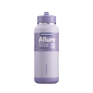 Allure32 | 32oz Stainless Steel Insulated Water Bottle With Spill Proof Straw Lid And Rubber Boot