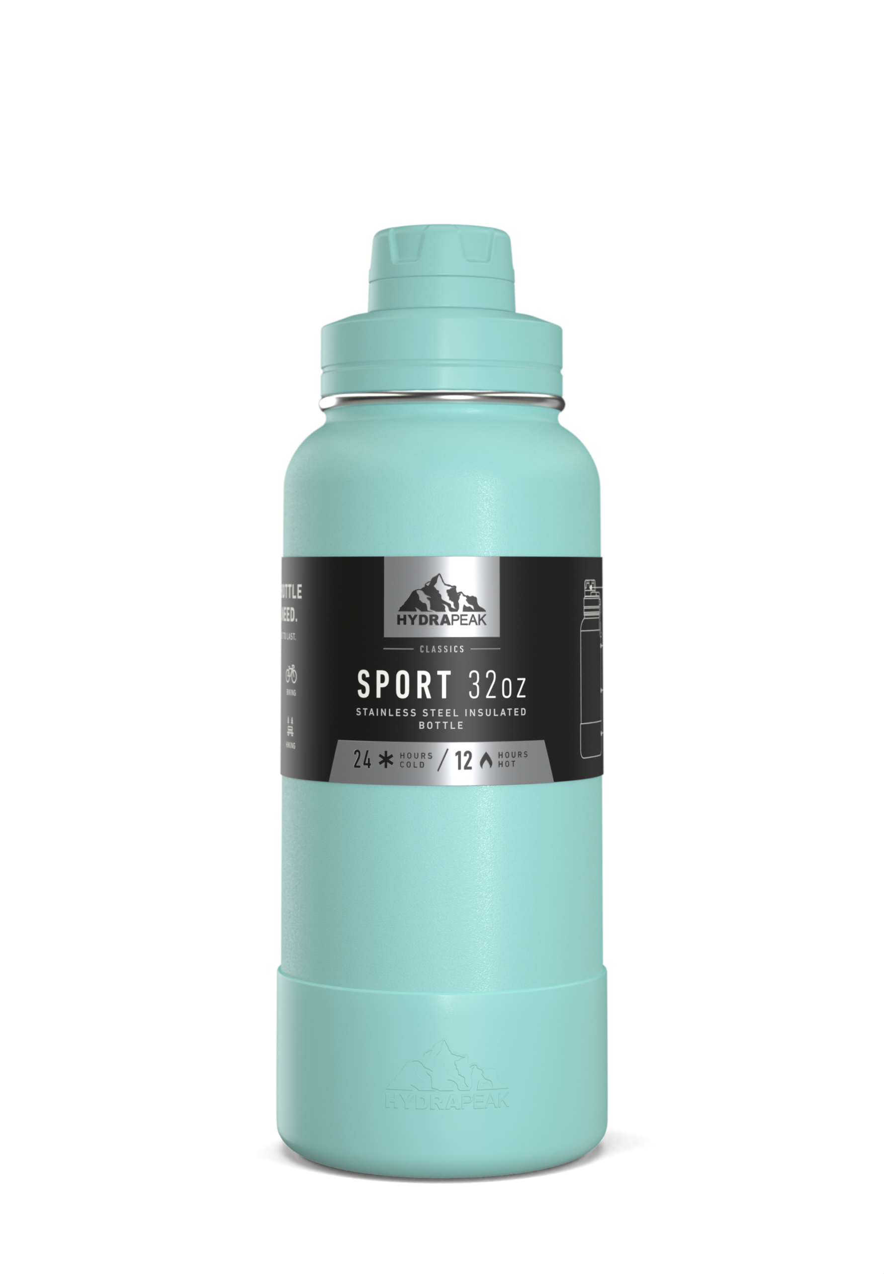 SportBootChug32 | HydraPeak 32oz Chug bottle with silicone boot - Image 3