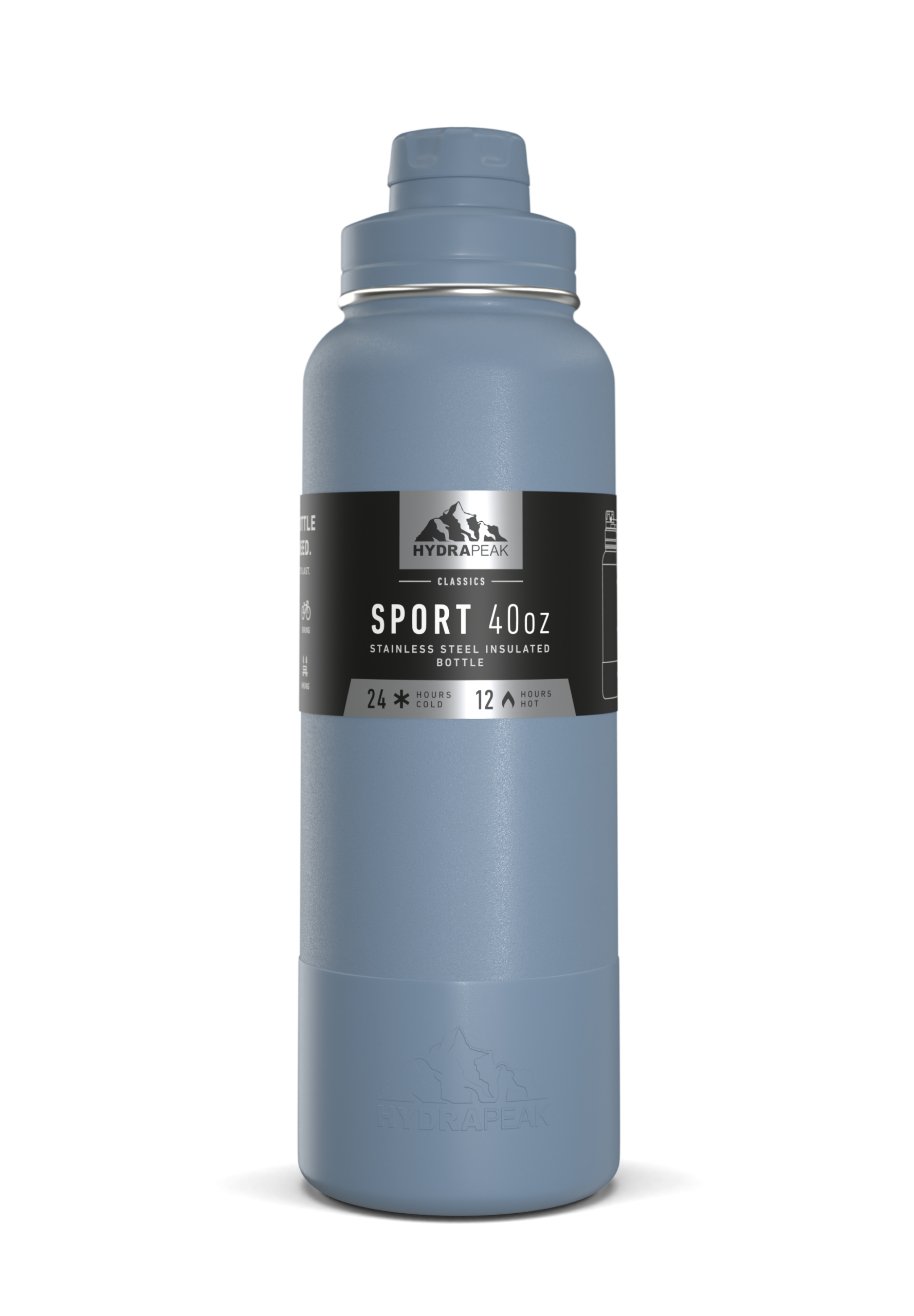SportBootChug40 | HydraPeak 40oz chug bottle with silicone boot - Image 10