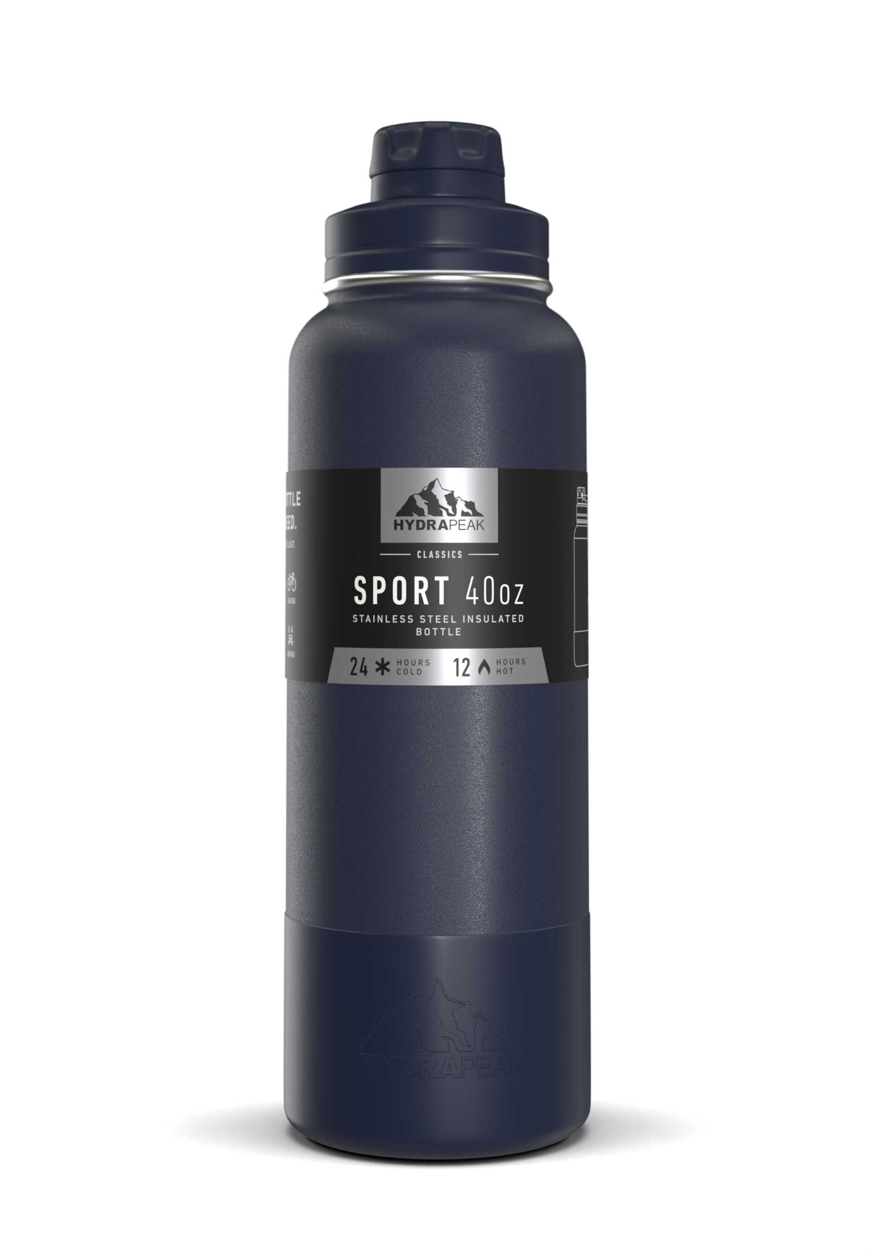 SportBootChug40 | HydraPeak 40oz chug bottle with silicone boot - Image 2