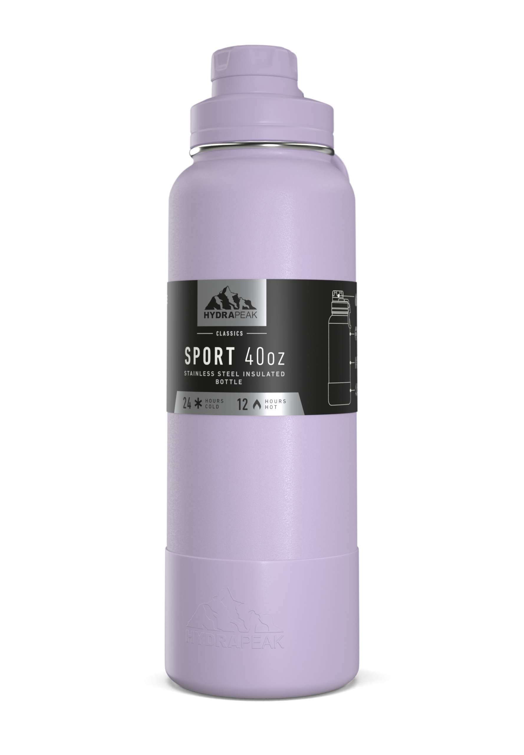SportBootChug40 | HydraPeak 40oz chug bottle with silicone boot - Image 9