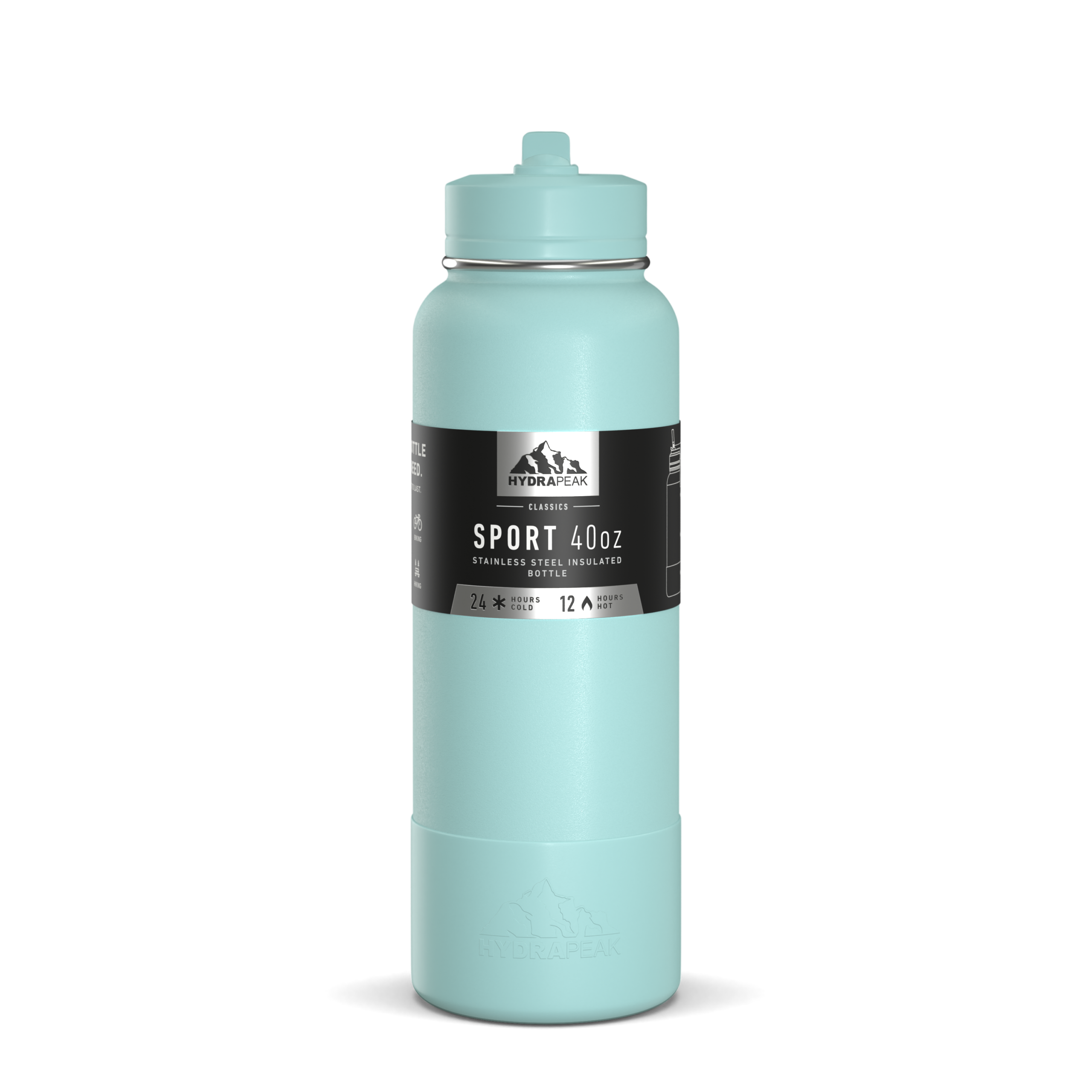 SportBoot40 | HydraPeak 40oz Straw Bottle With Silicone Boot - Image 3