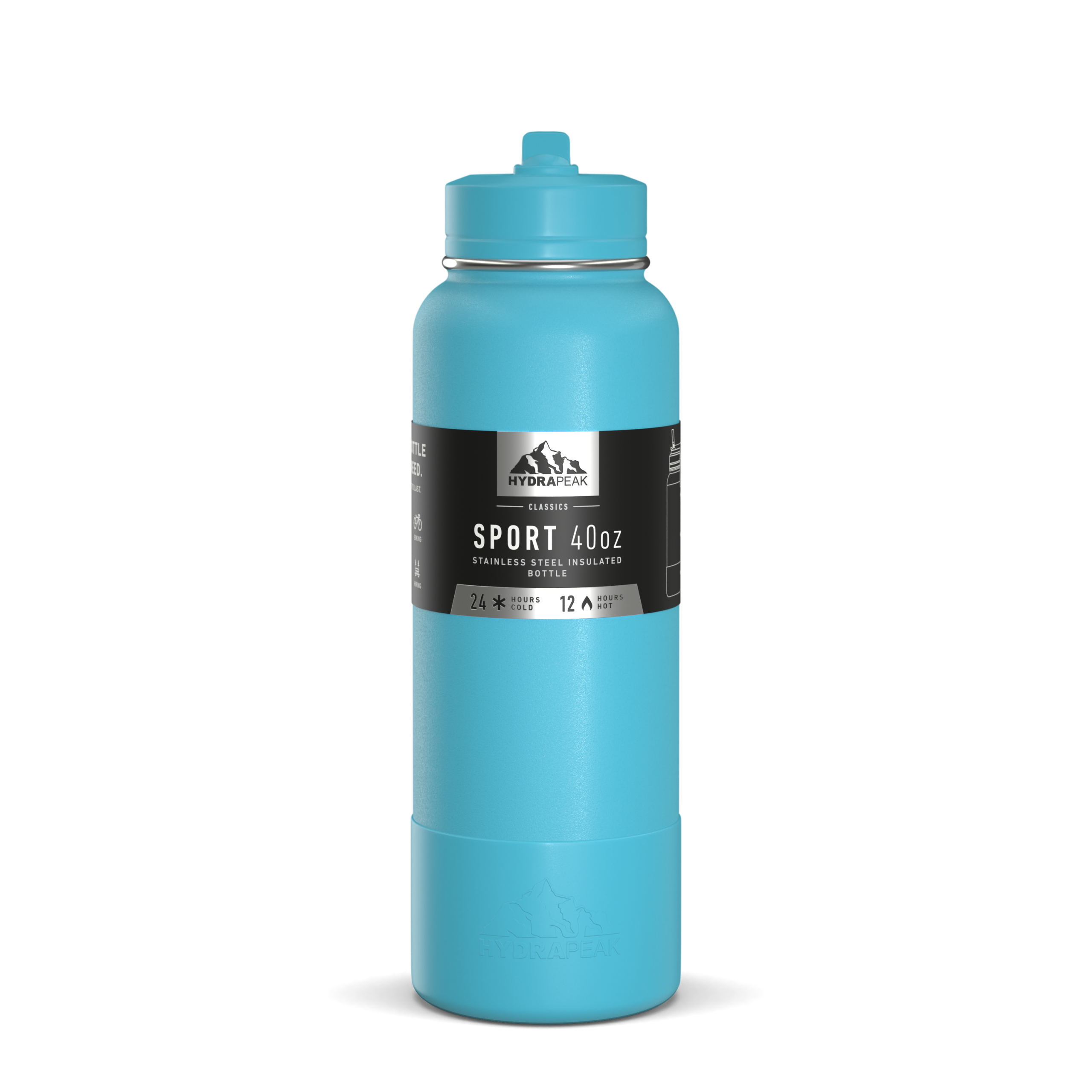 SportBoot40 | HydraPeak 40oz Straw Bottle With Silicone Boot - Image 13