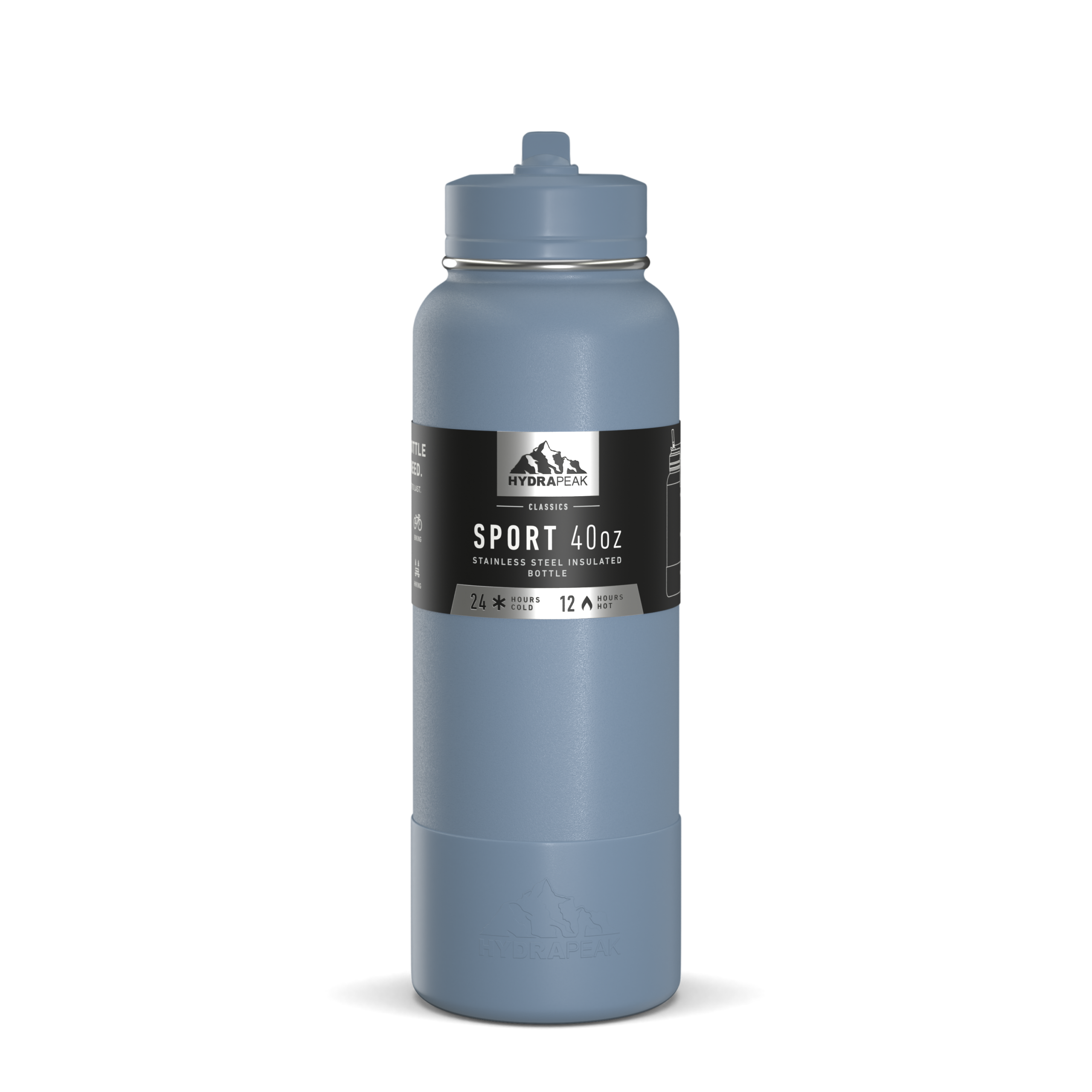 SportBoot40 | HydraPeak 40oz Straw Bottle With Silicone Boot - Image 12