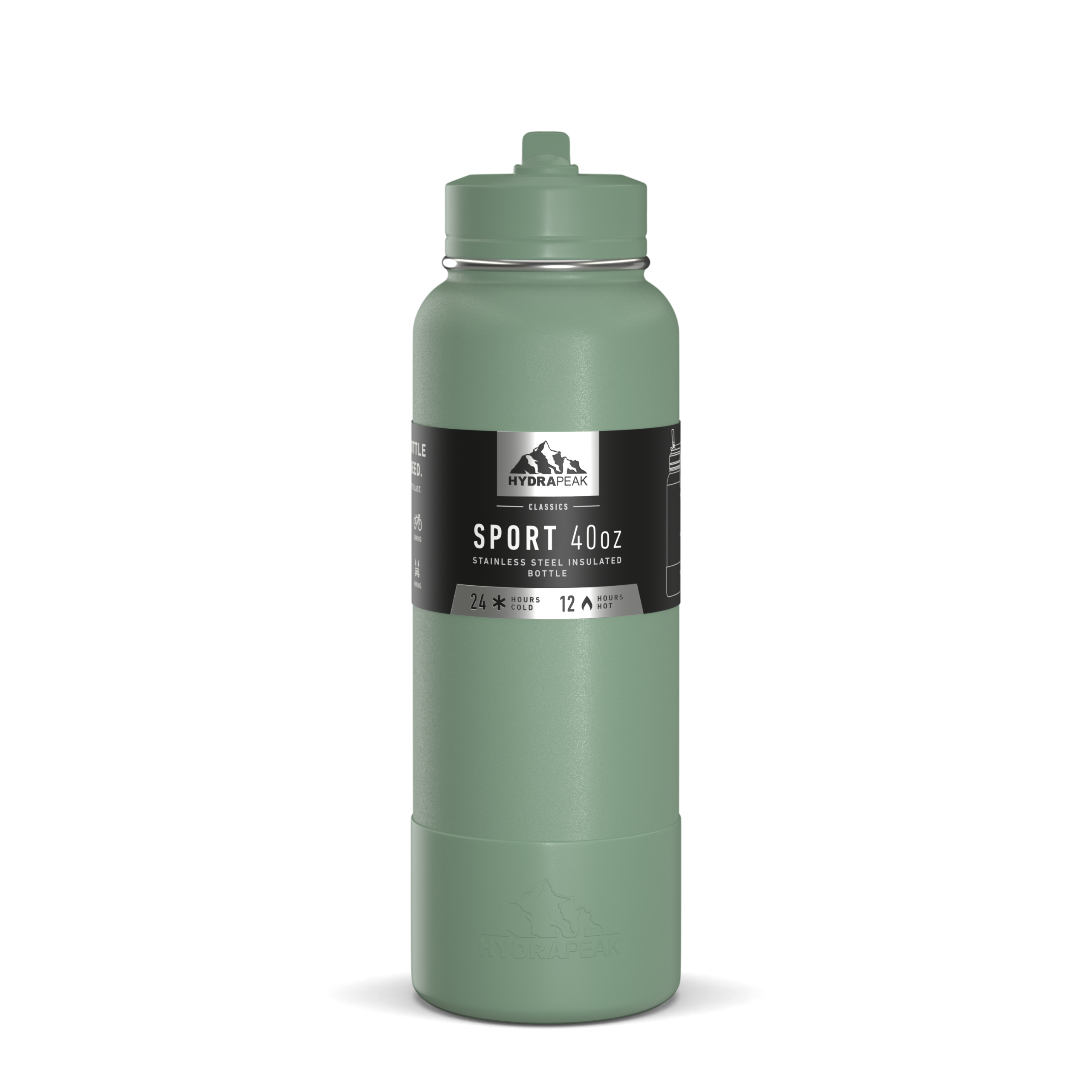 SportBoot40 | HydraPeak 40oz Straw Bottle With Silicone Boot - Image 16