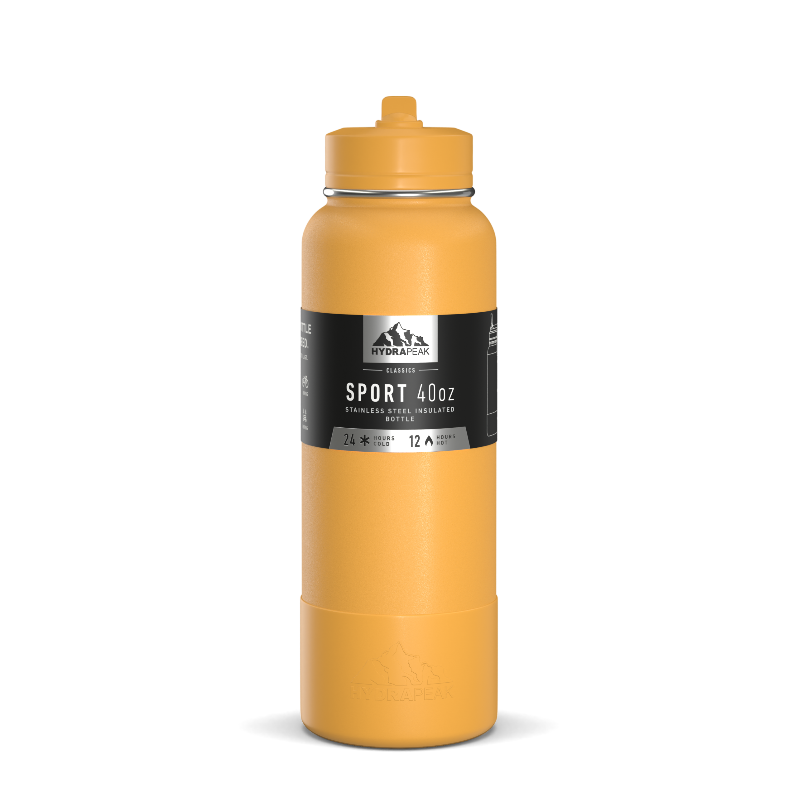 SportBoot40 | HydraPeak 40oz Straw Bottle With Silicone Boot - Image 6